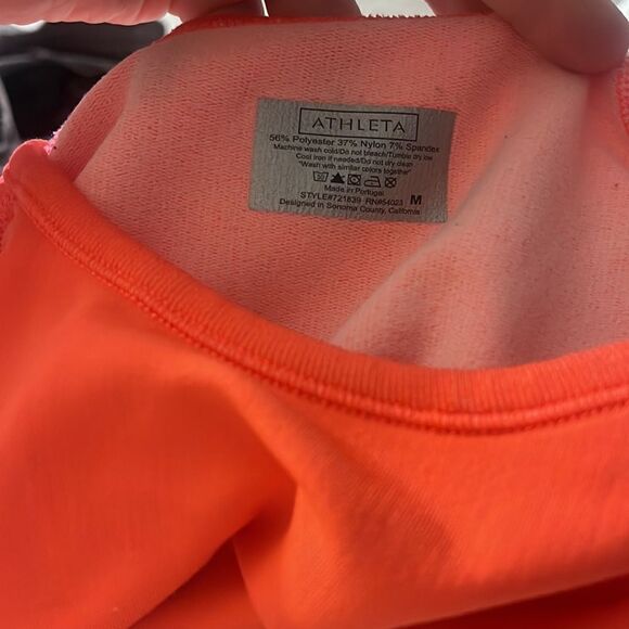 Athleta Orange Long Sleeve Neothermal Top M - Picture 5 of 5